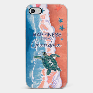 Happiness Is Being A Grandma - Family Personalized Custom 3D Inflated Effect Printed Clear Phone Case - Gift For Mom, Grandma