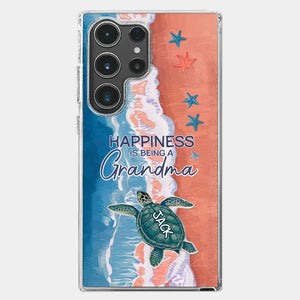 Happiness Is Being A Grandma - Family Personalized Custom 3D Inflated Effect Printed Clear Phone Case - Gift For Mom, Grandma