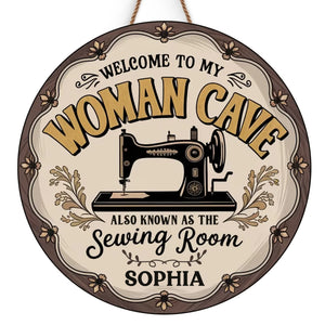 Welcome To My Sewing Room - Family Personalized Custom Shaped Home Decor Wood Sign - House Warming Gift For Yourself, Best Friends, Siblings, Family Members