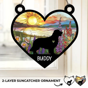 A Furry Friend, A Love That Never Fades - Memorial Personalized Window Hanging Suncatcher Ornament - Sympathy Gift For Pet Owners, Pet Lovers