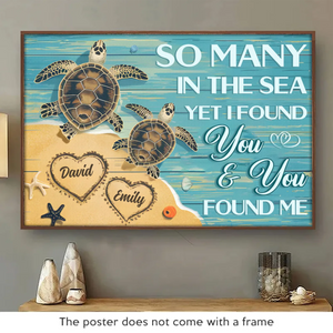 I Cherish Every Bit Of You, Flaws And All - Couple Personalized Custom Horizontal Poster - Gift For Husband Wife, Anniversary