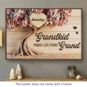 Together We Make A Family - Family Personalized Custom Horizontal Poster - Gift For Grandma, Grandpa, Grandkid