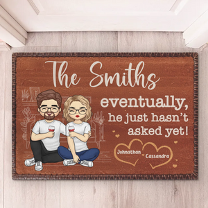 We’re Two Souls, One Love - Couple Personalized Custom Home Decor Decorative Mat - House Warming Gift For Husband Wife, Anniversary