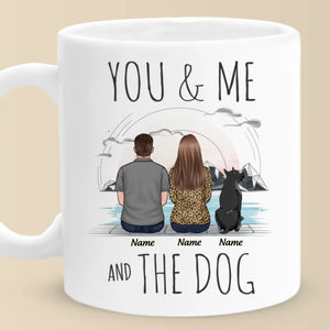 Together With Our Pups - Couple Personalized Custom Mug - Gift For Husband Wife, Anniversary, Pet Owners, Pet Lovers