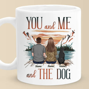 Just You, Me, And Wagging Tails - Couple Personalized Custom Mug - Gift For Husband Wife, Anniversary, Pet Owners, Pet Lovers