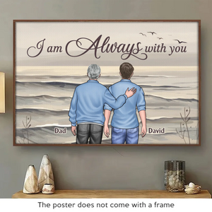 Custom Photo I'm Always With You - Memorial Personalized Custom Horizontal Poster - Sympathy Gift For Family Members