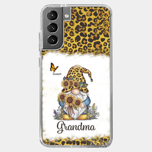 A Gnome’s Wisdom, A Grandma’s Heart - Family Personalized Custom Clear Phone Case - Gift For Mom, Grandma