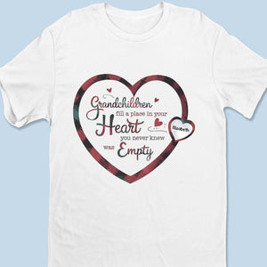 Forever In Grandmother's Heart - Family Personalized Custom Unisex T-shirt, Premium T-shirt, Hoodie - Gift For Grandma, Grandpa, Grandkid