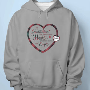 Forever In Grandmother's Heart - Family Personalized Custom Unisex T-shirt, Premium T-shirt, Hoodie - Gift For Grandma, Grandpa, Grandkid