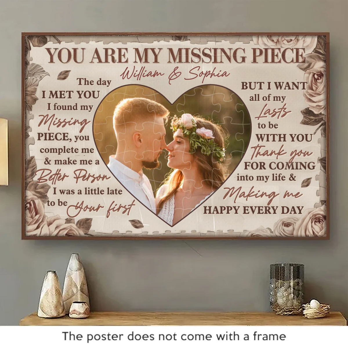 Custom Photo You Make Me Whole
- Couple Personalized Custom Horizontal Poster - Gift For Husband Wife, Anniversary