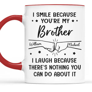 My Brother, My Hero, My Forever Support - Family Personalized Custom Mug - Gift For Family Members