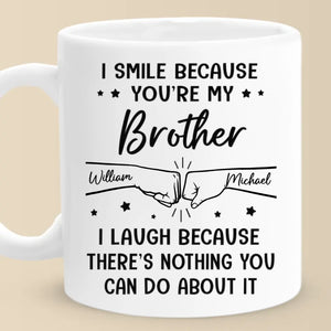 My Brother, My Hero, My Forever Support - Family Personalized Custom Mug - Gift For Family Members