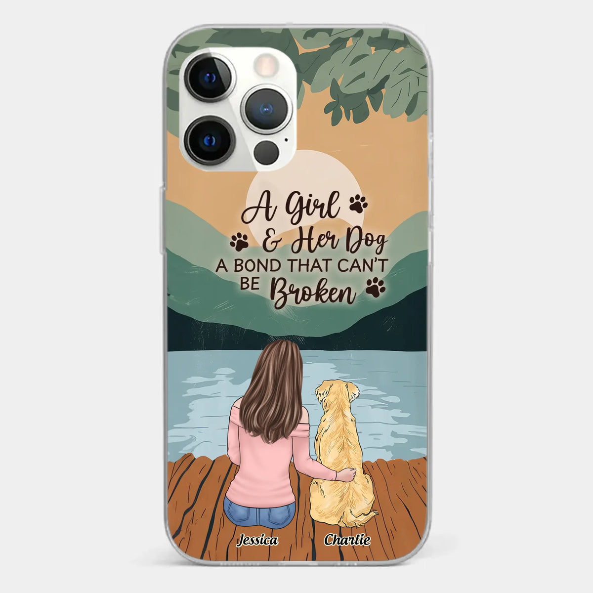 A Heart Full Of Paws - Dog Personalized Custom Clear Phone Case - Gift For Pet Owners, Pet Lovers