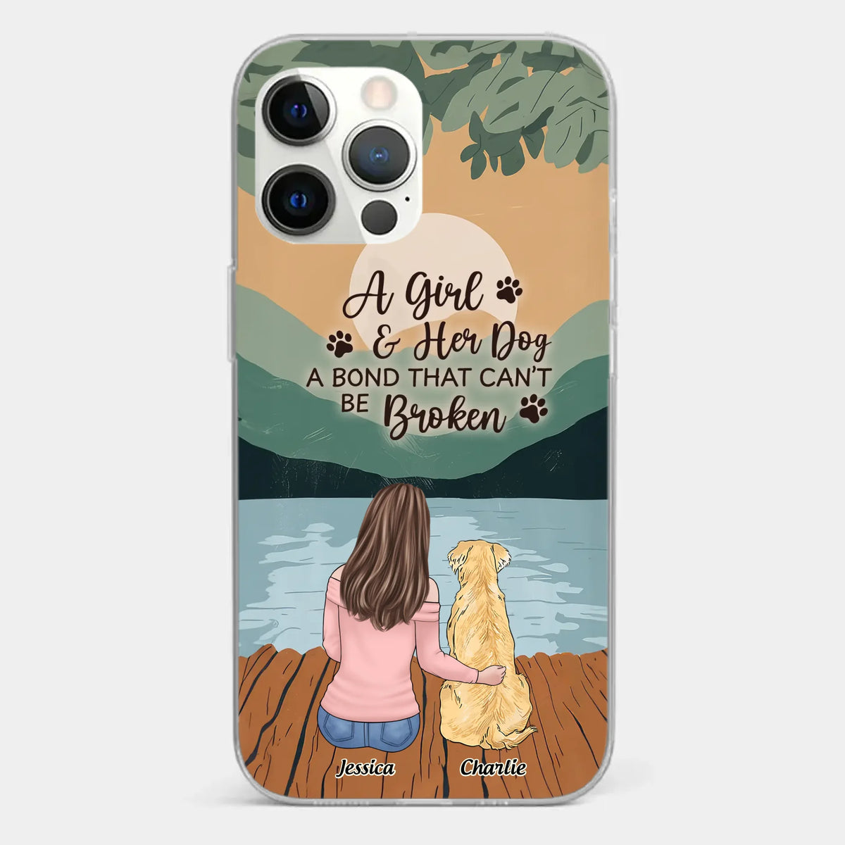A Heart Full Of Paws - Dog Personalized Custom Clear Phone Case - Gift For Pet Owners, Pet Lovers