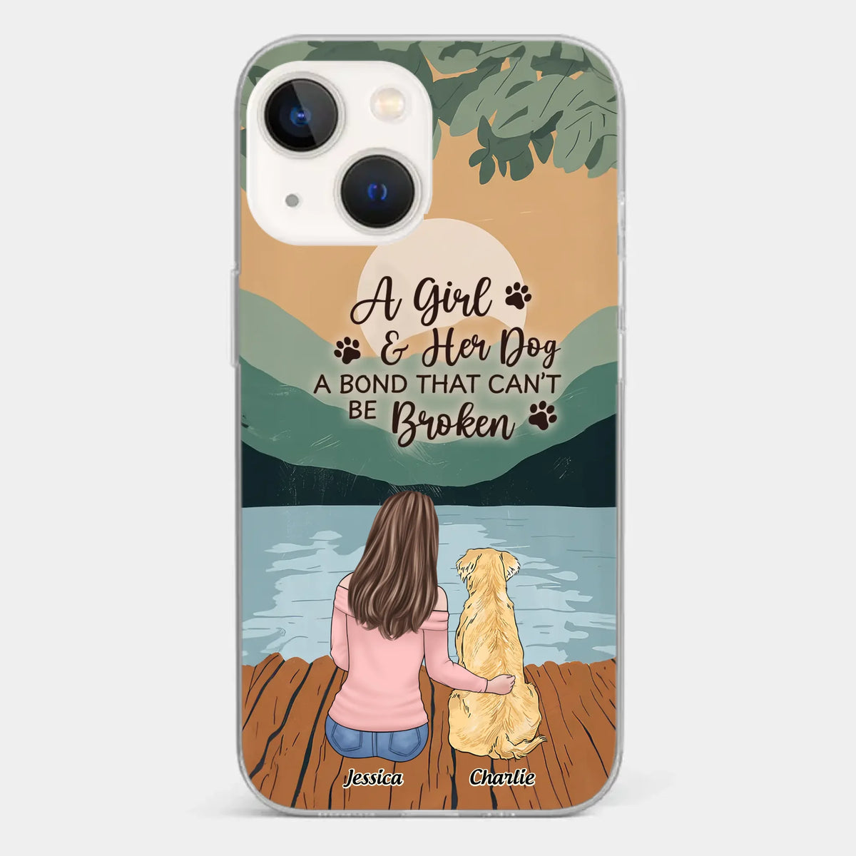 A Heart Full Of Paws - Dog Personalized Custom Clear Phone Case - Gift For Pet Owners, Pet Lovers