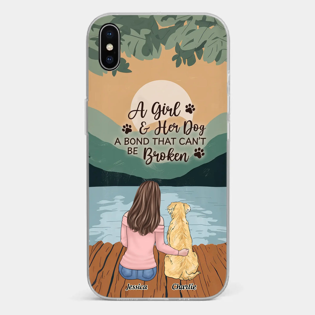 A Heart Full Of Paws - Dog Personalized Custom Clear Phone Case - Gift For Pet Owners, Pet Lovers
