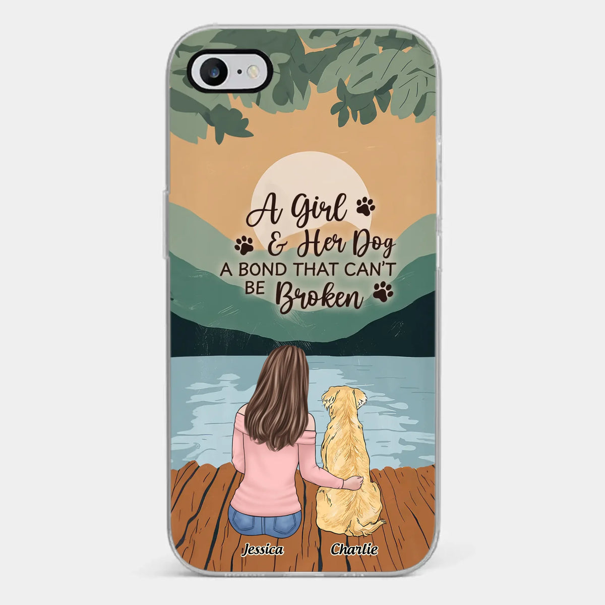 A Heart Full Of Paws - Dog Personalized Custom Clear Phone Case - Gift For Pet Owners, Pet Lovers