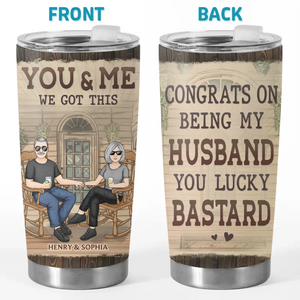 We Fulfill Each Other’s Hearts - Couple Personalized Custom Tumbler - Gift For Husband Wife, Anniversary