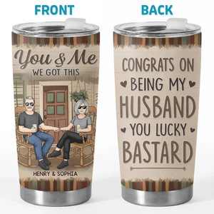 The Universe Knew I Needed Your Love - Couple Personalized Custom Tumbler - Gift For Husband Wife, Anniversary