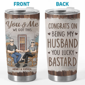 Fate Knew I Was Meant For You - Couple Personalized Custom Tumbler - Gift For Husband Wife, Anniversary