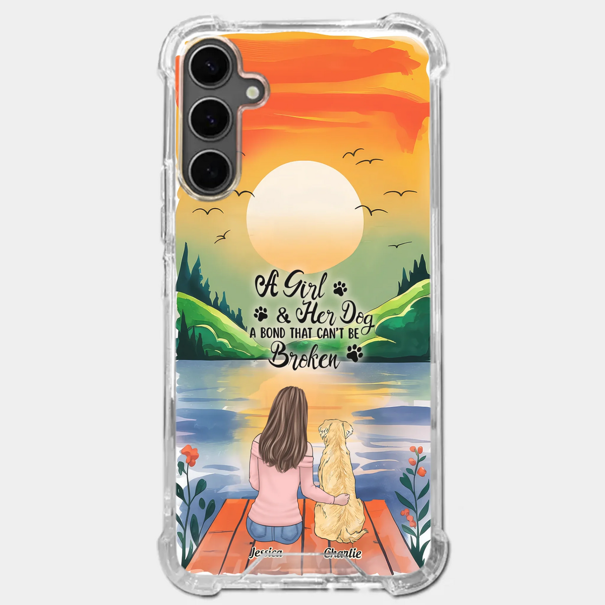 Paw-some Love - Dog Personalized Custom Clear Phone Case - Gift For Pet Owners, Pet Lovers