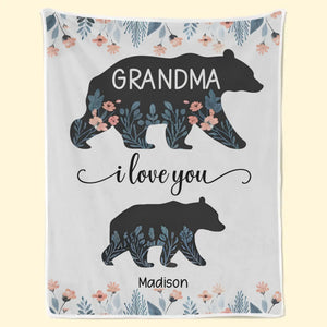 Grandkids Make Life Grand - Family Personalized Custom Blanket - Gift For Mom, Grandma