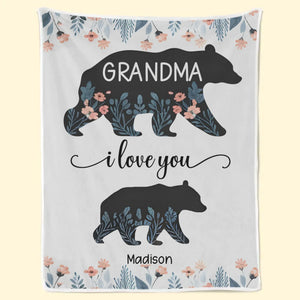 Grandkids Make Life Grand - Family Personalized Custom Blanket - Gift For Mom, Grandma