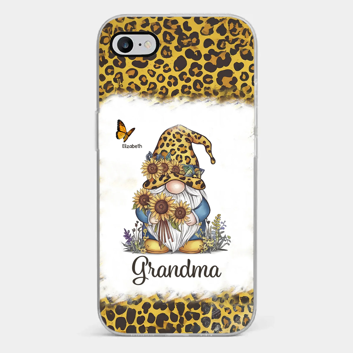 A Gnome’s Wisdom, A Grandma’s Heart - Family Personalized Custom Clear Phone Case - Gift For Mom, Grandma