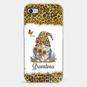 A Gnome’s Wisdom, A Grandma’s Heart - Family Personalized Custom Clear Phone Case - Gift For Mom, Grandma