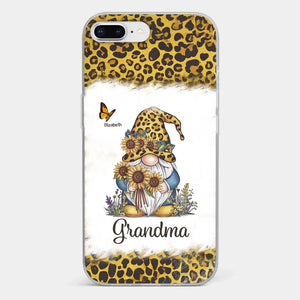 A Gnome’s Wisdom, A Grandma’s Heart - Family Personalized Custom Clear Phone Case - Gift For Mom, Grandma