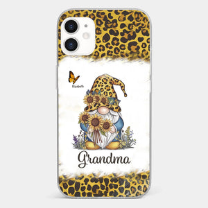 A Gnome’s Wisdom, A Grandma’s Heart - Family Personalized Custom Clear Phone Case - Gift For Mom, Grandma