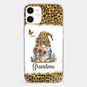 A Gnome’s Wisdom, A Grandma’s Heart - Family Personalized Custom Clear Phone Case - Gift For Mom, Grandma