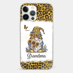 A Gnome’s Wisdom, A Grandma’s Heart - Family Personalized Custom Clear Phone Case - Gift For Mom, Grandma