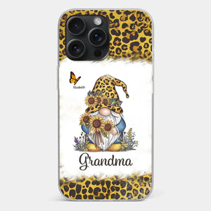 A Gnome’s Wisdom, A Grandma’s Heart - Family Personalized Custom Clear Phone Case - Gift For Mom, Grandma