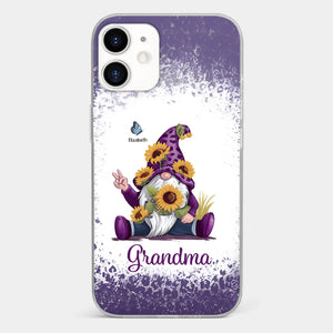 A Grandchild’s Smile Is Grandma’s Sunshine - Family Personalized Custom Clear Phone Case - Gift For Mom, Grandma