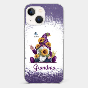 A Grandchild’s Smile Is Grandma’s Sunshine - Family Personalized Custom Clear Phone Case - Gift For Mom, Grandma