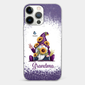 A Grandchild’s Smile Is Grandma’s Sunshine - Family Personalized Custom Clear Phone Case - Gift For Mom, Grandma