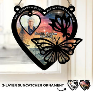 Custom Photo In Loving Memory Of The Moments That Never Dim - Memorial Personalized Window Hanging Suncatcher Ornament - Sympathy Gift For Family Members