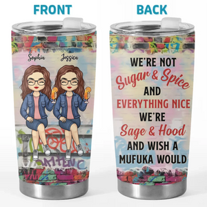 We’re The Perfect Mix Of Grace And Grit - Bestie Personalized Custom Tumbler -  Gift For Best Friends, BFF, Sisters