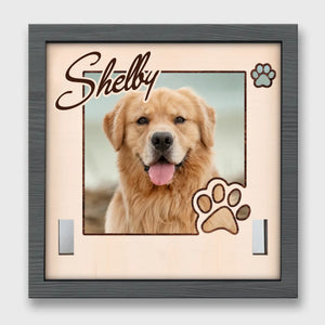 Custom Photo Your Spirit Will Always Be With Me - Memorial Personalized Custom Pet Loss Sign, Collar Frame - Sympathy Gift For Pet Owners, Pet Lovers