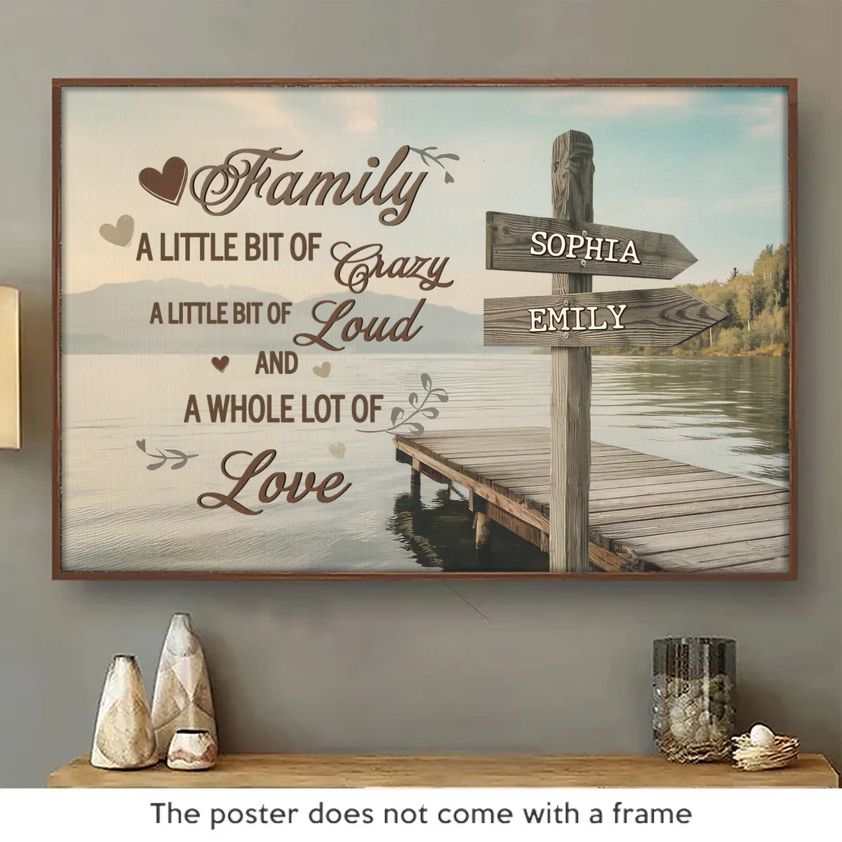 Together We Make One Beautiful Family - Family Personalized Custom Horizontal Poster - Gift For Family Members