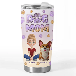 Paws And Claws, All My Love - Dog & Cat Personalized Custom 3D Inflated Effect Printed Tumbler - Gift For Pet Owners, Pet Lovers