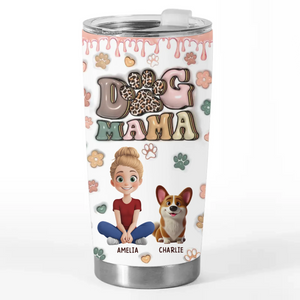 Furry Love Never Fades - Dog & Cat Personalized Custom 3D Inflated Effect Printed Tumbler - Gift For Pet Owners, Pet Lovers