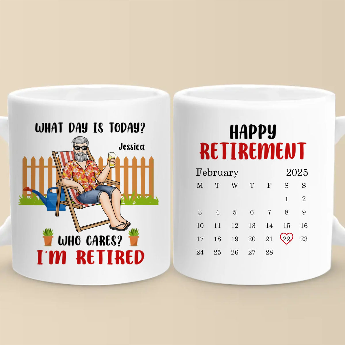 Retirement Is Freedom In Action - Coworker Personalized Custom Mug - Appreciation, Retirement Gift For Coworkers, Work Friends, Colleagues