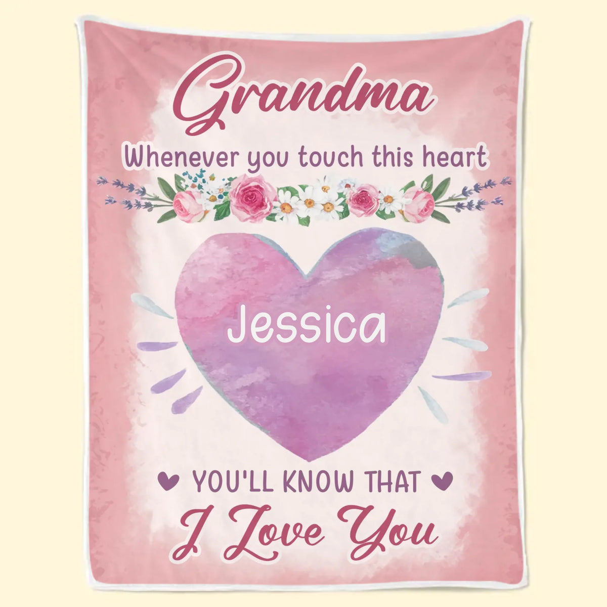 Her Love Is My Heart’s Warmest Memory - Family Personalized Custom Blanket - Gift For Mom, Grandma