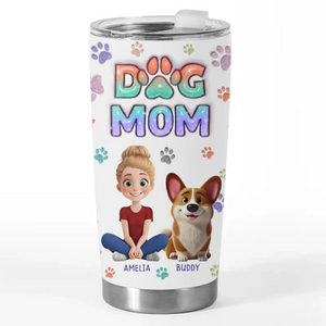 Love Me, Love My Fur Babies - Dog & Cat Personalized Custom 3D Inflated Effect Printed Tumbler - Gift For Pet Owners, Pet Lovers