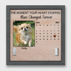 Custom Photo A Piece Of My Heart Is With You - Memorial Personalized Custom Pet Loss Sign, Collar Frame - Sympathy Gift For Pet Owners, Pet Lovers