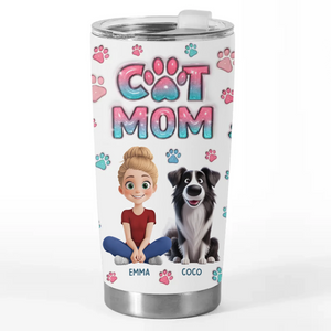 Pets Are Good For The Soul - Dog & Cat Personalized Custom 3D Inflated Effect Printed Tumbler - Gift For Pet Owners, Pet Lovers