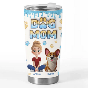 One Heart, Two Tails, Endless Love - Dog & Cat Personalized Custom 3D Inflated Effect Printed Tumbler - Gift For Pet Owners, Pet Lovers