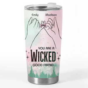 Crossed Fingers, Crossed Paths, Besties For Life - Bestie Personalized Custom Tumbler - Gift For Best Friends, BFF, Sisters